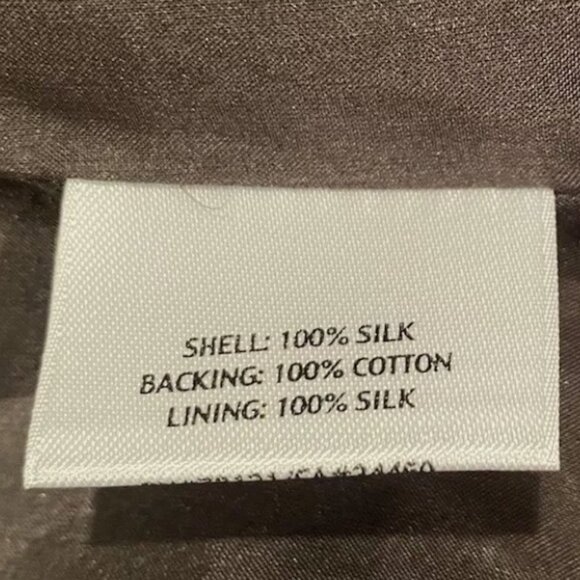 Eileen Fisher Gray 100% Silk Textured Cropped Blazer Jacket Womens L Open Front - Picture 5 of 5